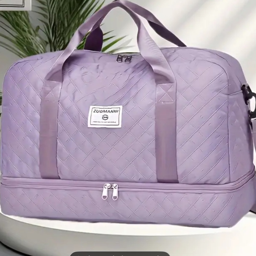 Purple quilted Fitness Short Distance Travel Yoga Sports Outing Luggage Carryon